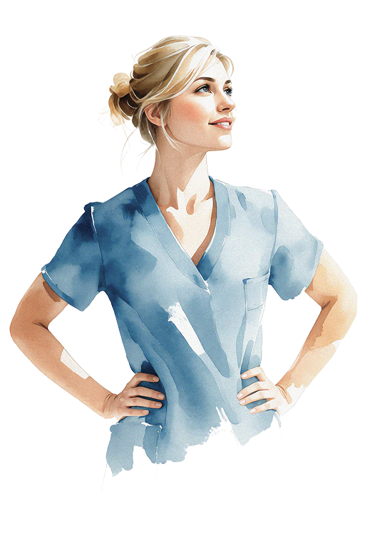 A hospital staffer collaborating with patients and providers.