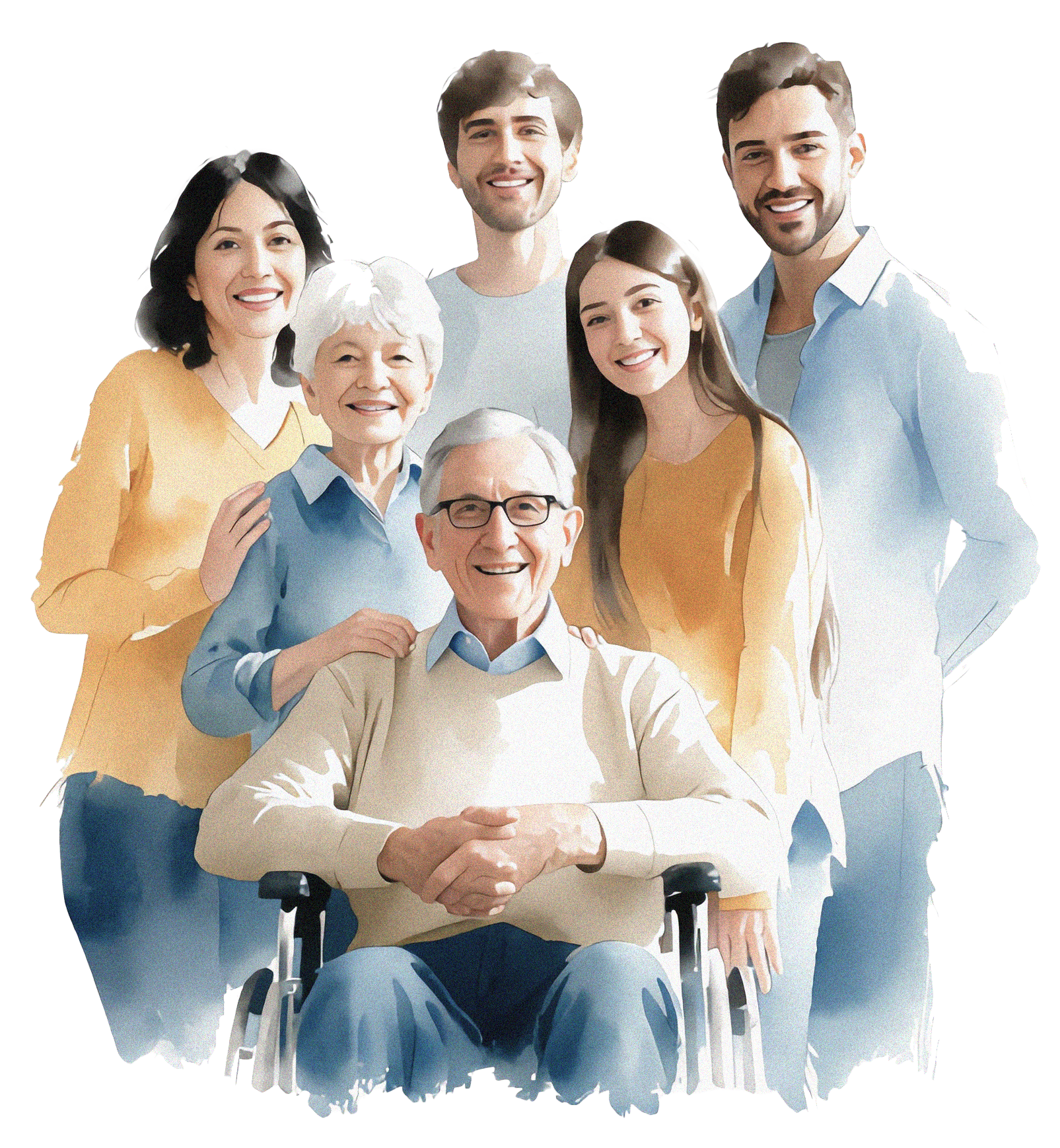 A family member walking with an older adult through care decisions.